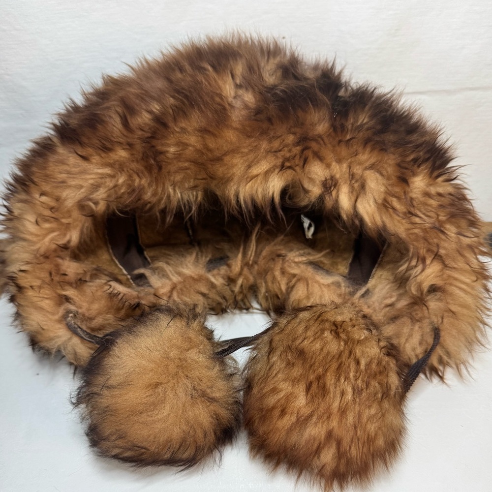 Brown Vintage Shillito’s Italian Fur Hat with Pom Poms EUC - Picture 17 of 17